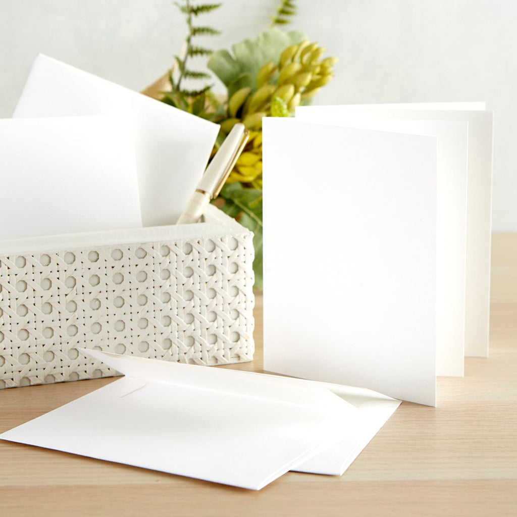 A2 White Card Bases - Side Fold - 25 Pack